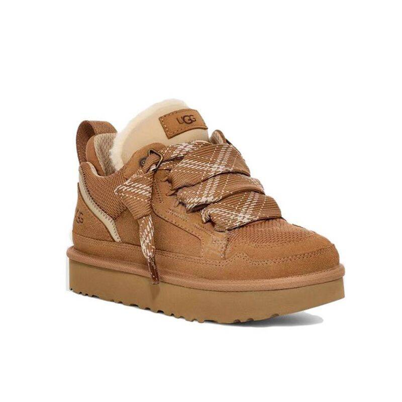 Bequeme, niedrige Retro-Schneestiefel aus Wildleder für Damen