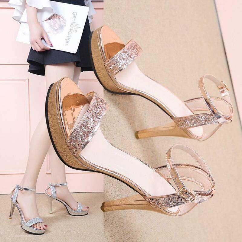 Waterproof Platform Cheongsam High-heeled Sandals 2022 Summer New Style Hollow Strap Stiletto European And American_vogvips.com