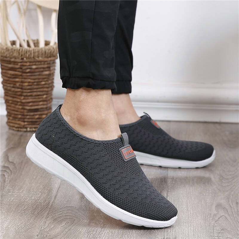 Old Beijing Cloth Shoes, Men's All Seasons, Outdoor Casual Soft-soled Shoes For Middle-aged And Elderly, Breathable,_vogvips.com