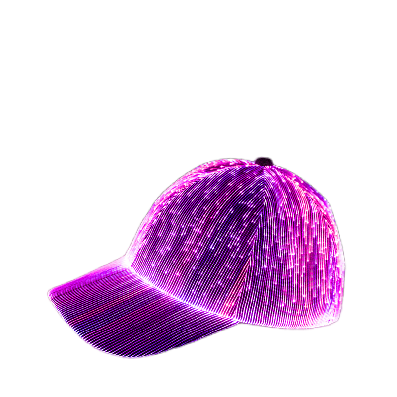Hip-Hop Street Dance Baseball L Luminous Disco Night Light Duckbill Cap Color-Changing LED Hat Colorful_desvips.com