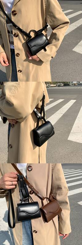 Women Retro Wavy Flap Mini Leather Adjustable Crossbody Bag_voghion.com