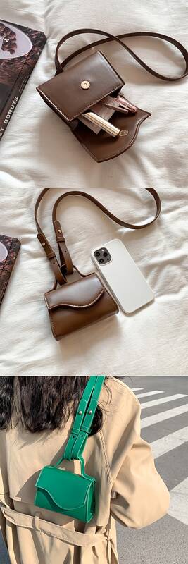 Women Retro Wavy Flap Mini Leather Adjustable Crossbody Bag_voghion.com