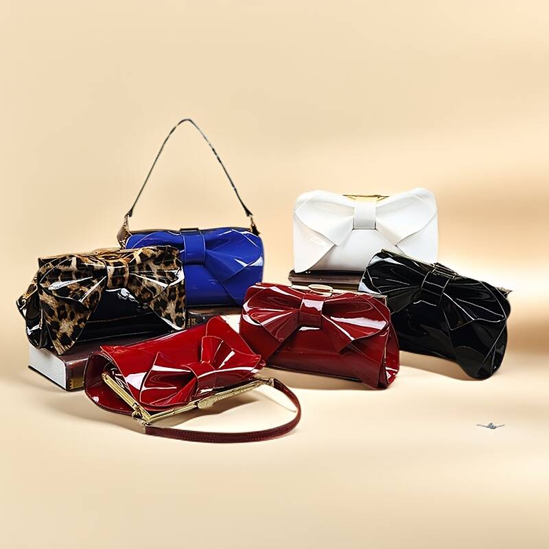 Pochette da sera in raso con fiocco e tracolla_voghion.com