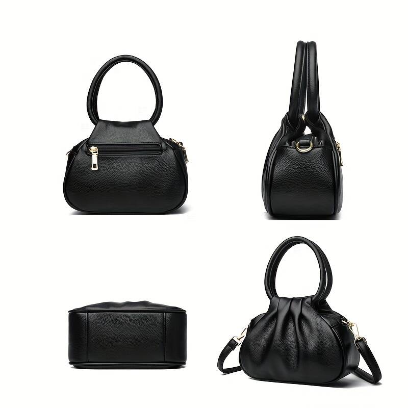 Geraffte Cloud Mini Tasche Mit Ringgriff Und Schultergurt_voghion.com
