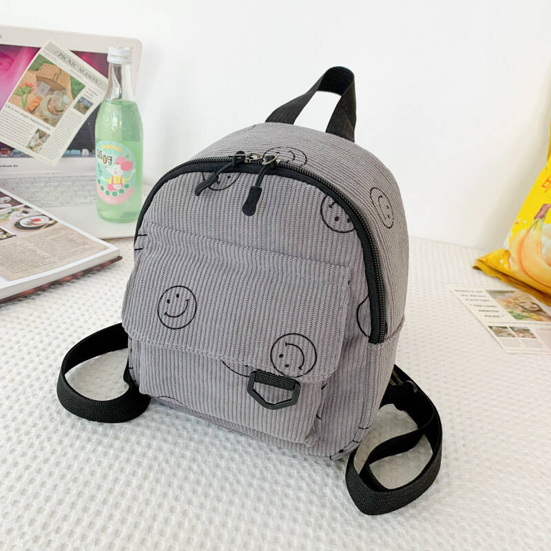 Kleiner Smiley Kord Rucksack Für Damen Leicht Und Modisch_voghion.com