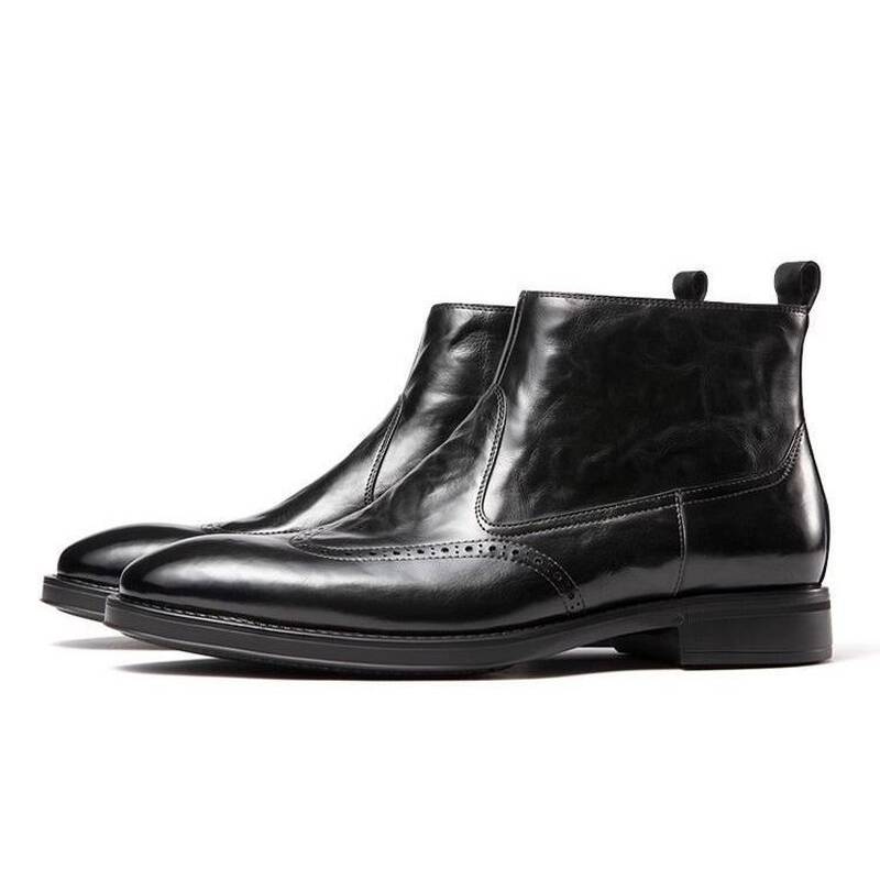 European Station Boutique Soft-toed Boots For Men, New Chelsea Business High-top Men's Shoes, Korean Style Casual_vogvips.com