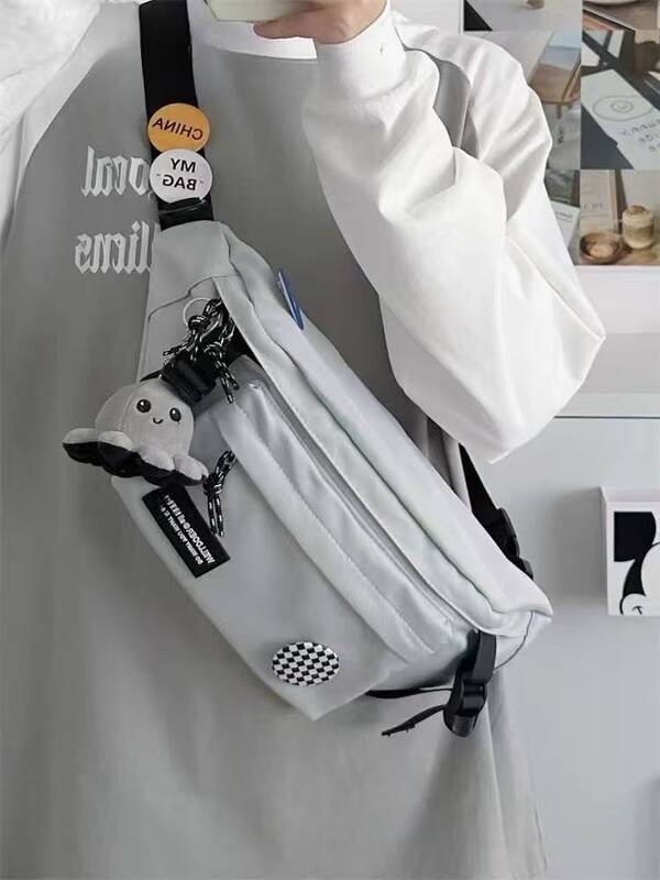 Korean Ins Trendy Brand Japanese-style Chest Harajuku Sports Versatile Unisex Workwear Crossbody Men's College Student_desvips.com