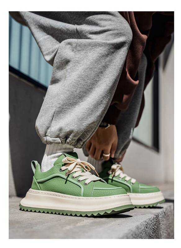 Men's Spring American High Street White Sneakers, Casual Sports Shoes For Students, Height-increasing, Light Luxury,_vogvips.com