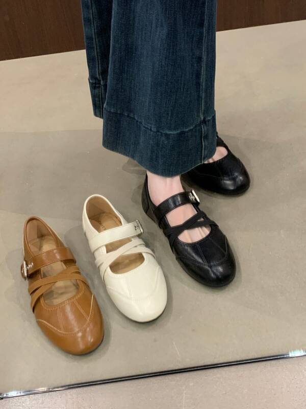 Women's Mary Jane 2026 New Spring Style, Versatile Skirts, Small Leather With Flat And Soft Soles, Ballet Shoes_vogvips.com