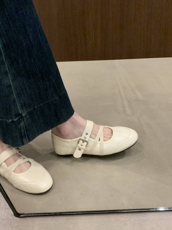 Women's Mary Jane 2026 New Spring Style, Versatile Skirts, Small Leather With Flat And Soft Soles, Ballet Shoes_vogvips.com