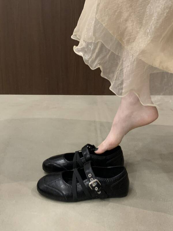 Women's Mary Jane 2026 New Spring Style, Versatile Skirts, Small Leather With Flat And Soft Soles, Ballet Shoes_vogvips.com