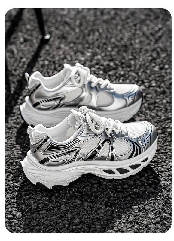 Men's Summer Breathable Mesh Wide-toed Dad Shoes, Thick-soled, Non-slip, German-style, Fashionable, Versatile, Casual,_vogvips.com