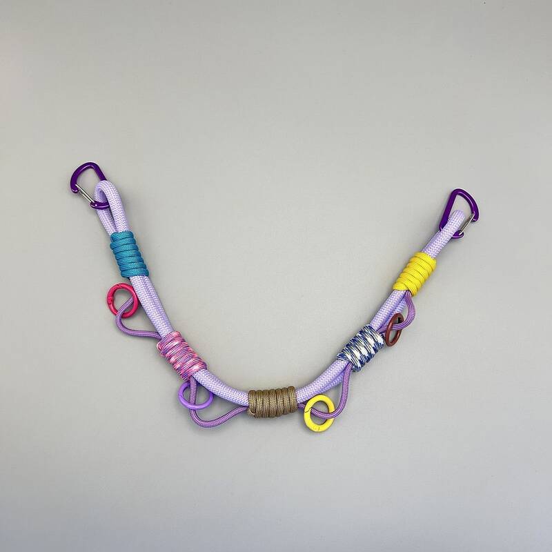 Outdoor Backpack Expansion Decorative Lanyard With Multiple Attachment Points, Dopamine-colored, Handmade Cross-border_desvips.com