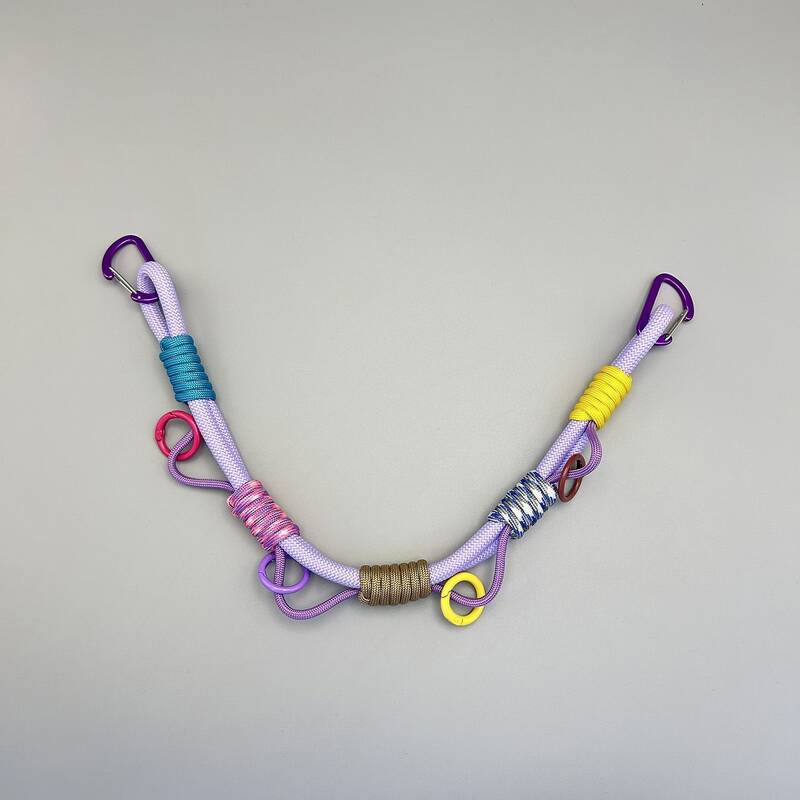 Outdoor Backpack Expansion Decorative Lanyard With Multiple Attachment Points, Dopamine-colored, Handmade Cross-border_desvips.com