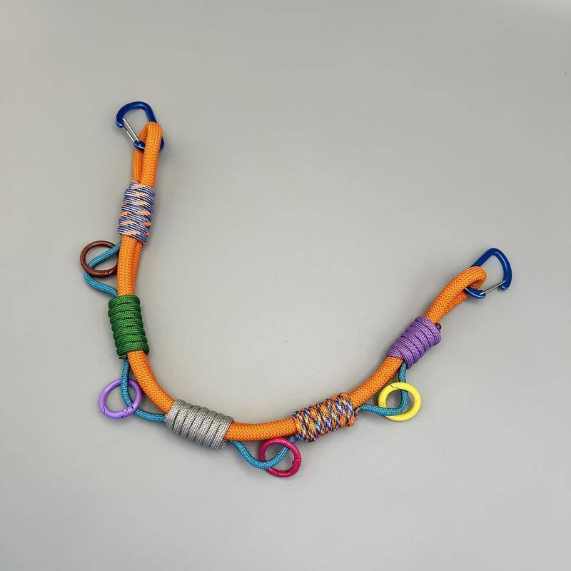 Outdoor Backpack Expansion Decorative Lanyard With Multiple Attachment Points, Dopamine-colored, Handmade Cross-border_desvips.com
