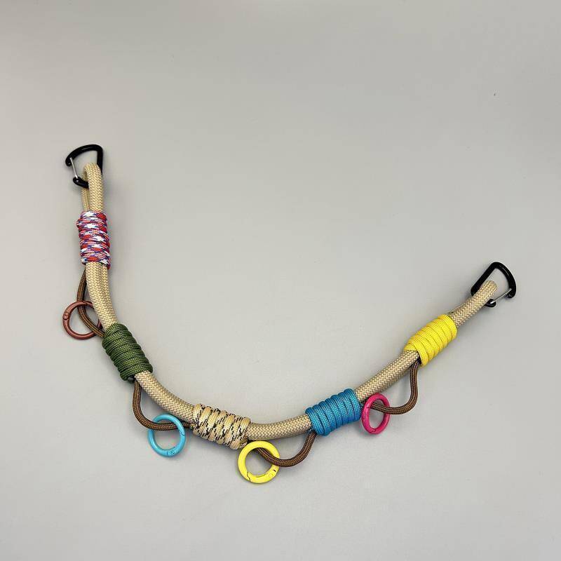Outdoor Backpack Expansion Decorative Lanyard With Multiple Attachment Points, Dopamine-colored, Handmade Cross-border_desvips.com
