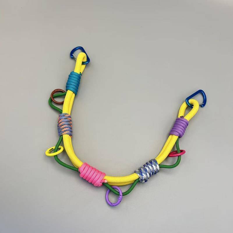 Outdoor Backpack Expansion Decorative Lanyard With Multiple Attachment Points, Dopamine-colored, Handmade Cross-border_desvips.com