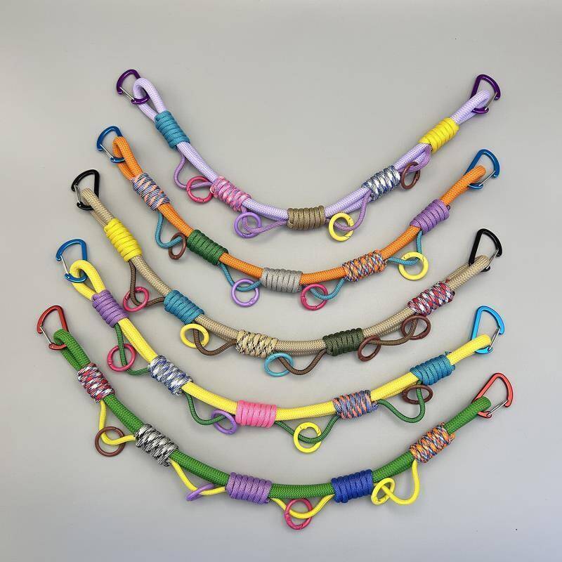 Outdoor Backpack Expansion Decorative Lanyard With Multiple Attachment Points, Dopamine-colored, Handmade Cross-border_desvips.com