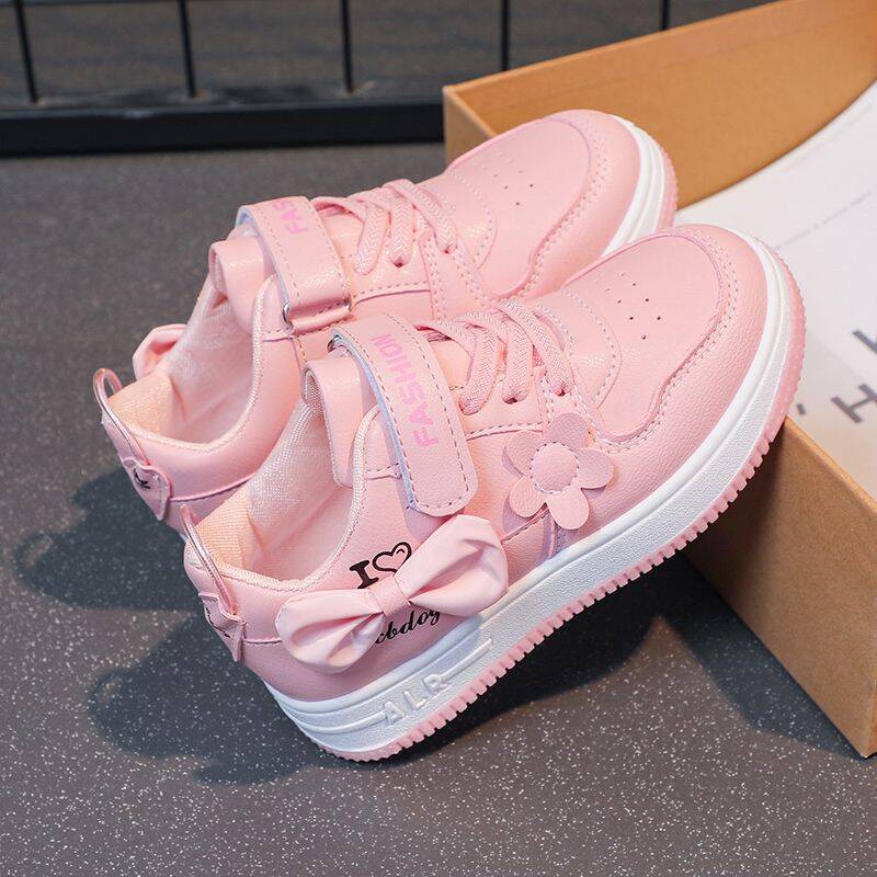 Children's 2023 Autumn And Winter New Style White Sneakers Versatile Cute Girls' Shoes For Ages 3-10_vogvips.com