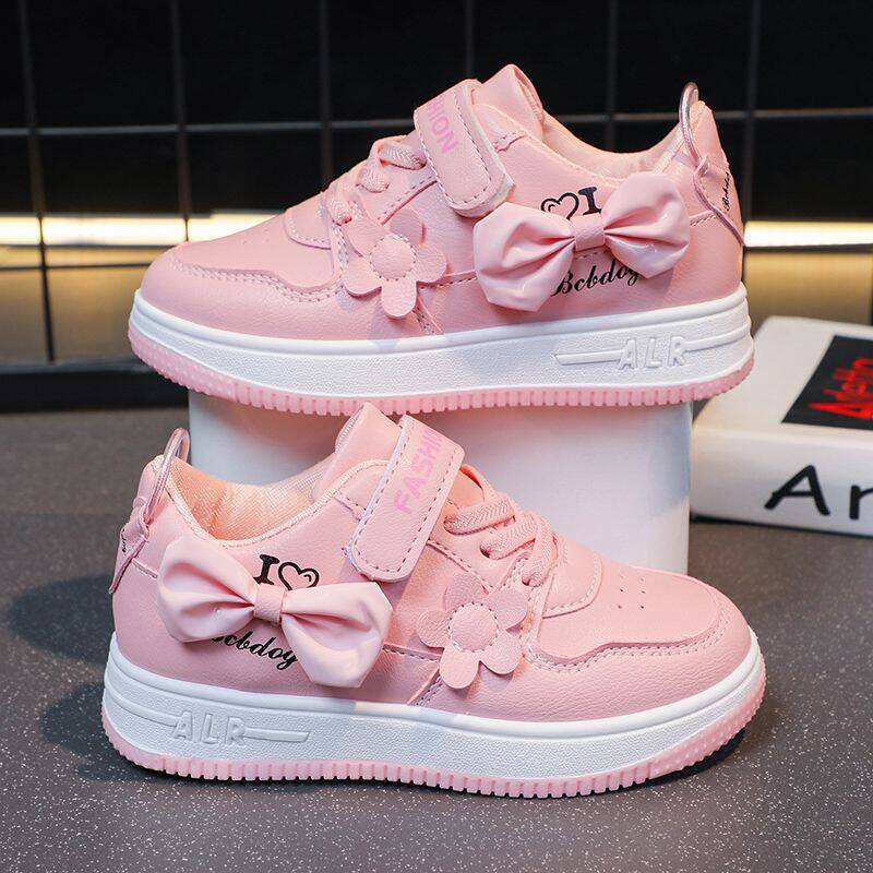 Children's 2023 Autumn And Winter New Style White Sneakers Versatile Cute Girls' Shoes For Ages 3-10_vogvips.com
