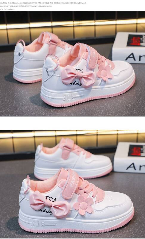 Children's 2023 Autumn And Winter New Style White Sneakers Versatile Cute Girls' Shoes For Ages 3-10_vogvips.com
