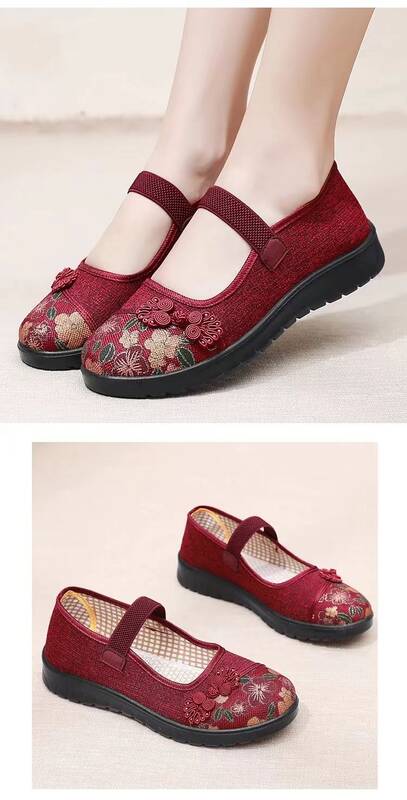 Old Beijing-style Women's Cloth Shoes, Breathable Autumn Ladies, Flat Non-slip Grandma, Shoes For Middle-aged And_vogvips.com
