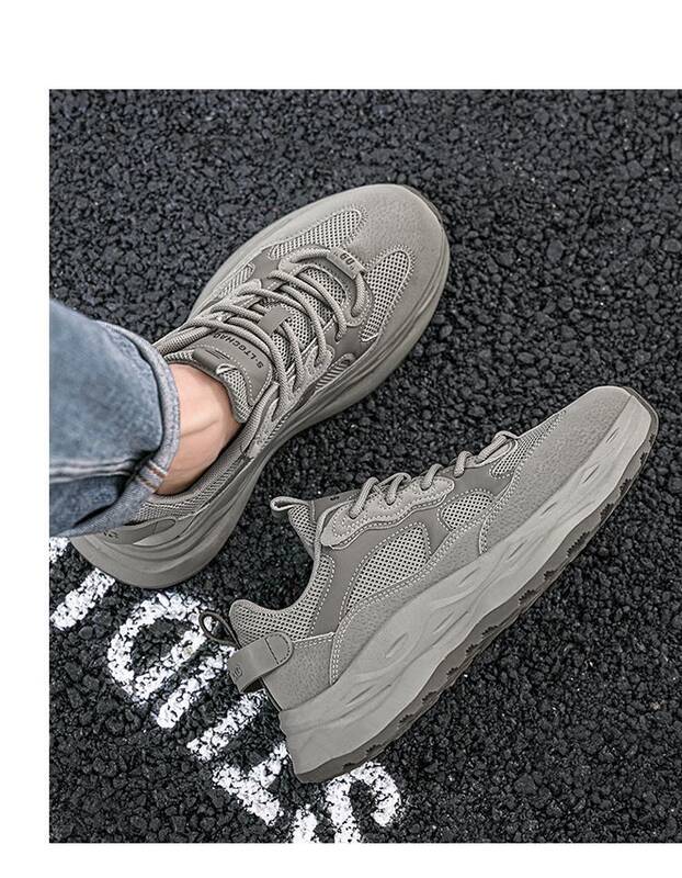 Men's 2025 New Autumn Breathable Non-slip Mesh Sports Casual Versatile Running Black Thick-soled Dad Shoes_vogvips.com