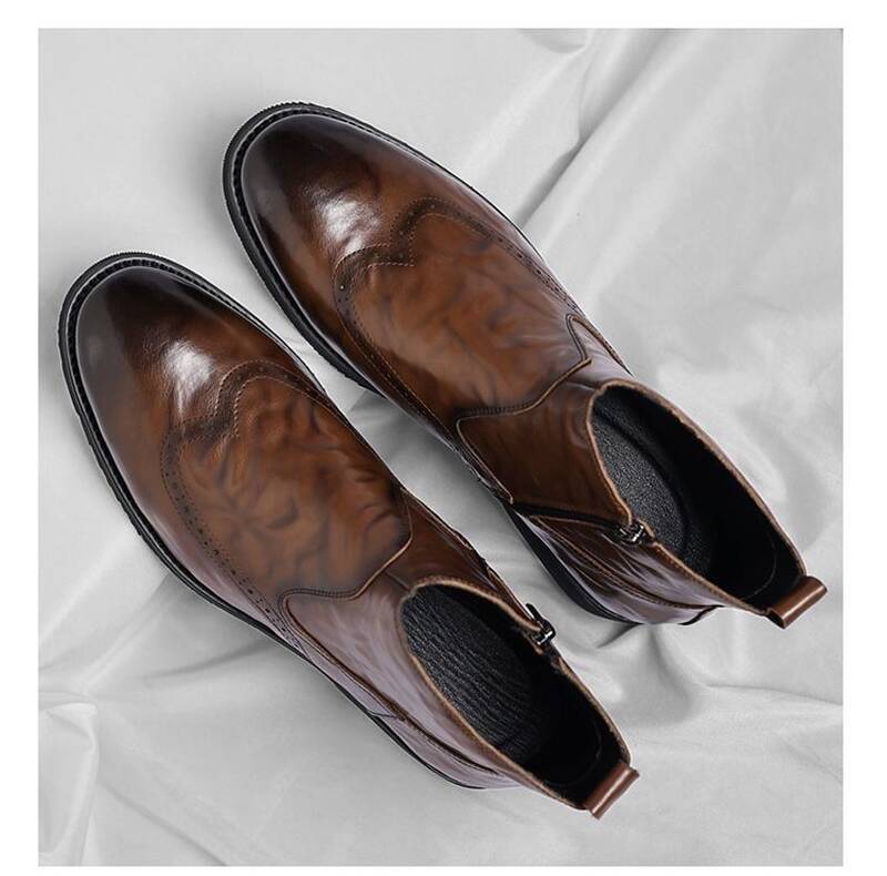European Station Boutique Soft-toed Boots For Men, New Chelsea Business High-top Men's Shoes, Korean Style Casual_vogvips.com
